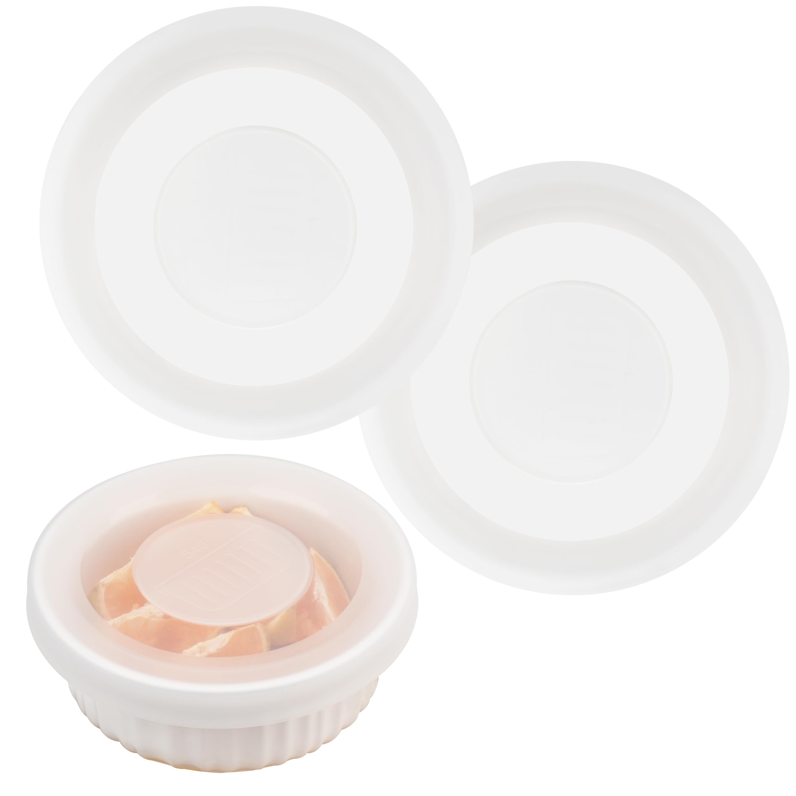 Purekra Silicone Lids for CorningWare 16 Ounce Round Dish, 2 Pack Reusable Covers for CorningWare F-16-PC French White Baking Dish (Dishes not Included) Dishwasher & Microwave & Freezer Safe