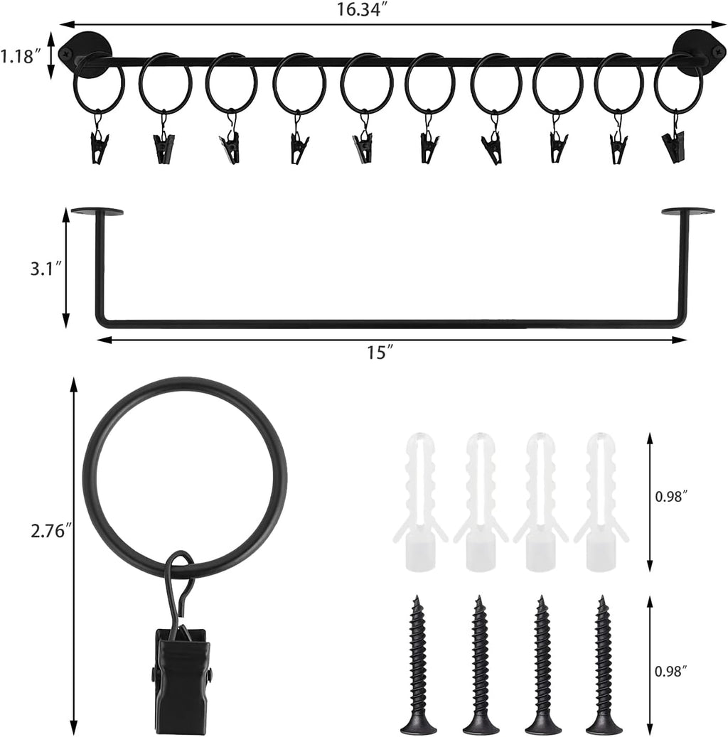 Viklluyr Hat Rack - Modern Metal Baseball Cap Storage with 20 Hooks | Wall-Mounted Organizer Set of 2 for Bedroom and Entryway