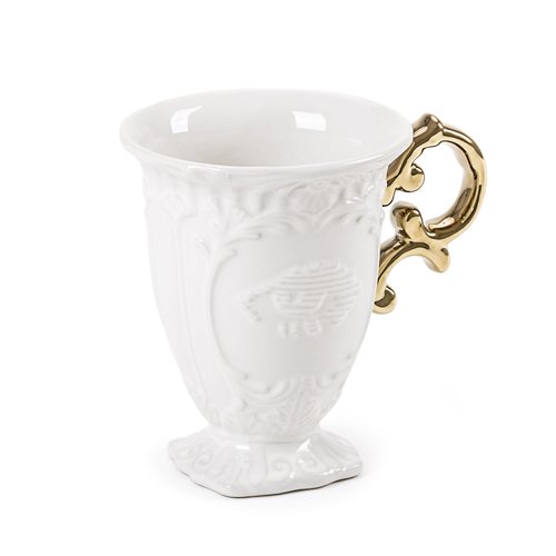 Seletti I-Wares I-Mug Cup White/Gold