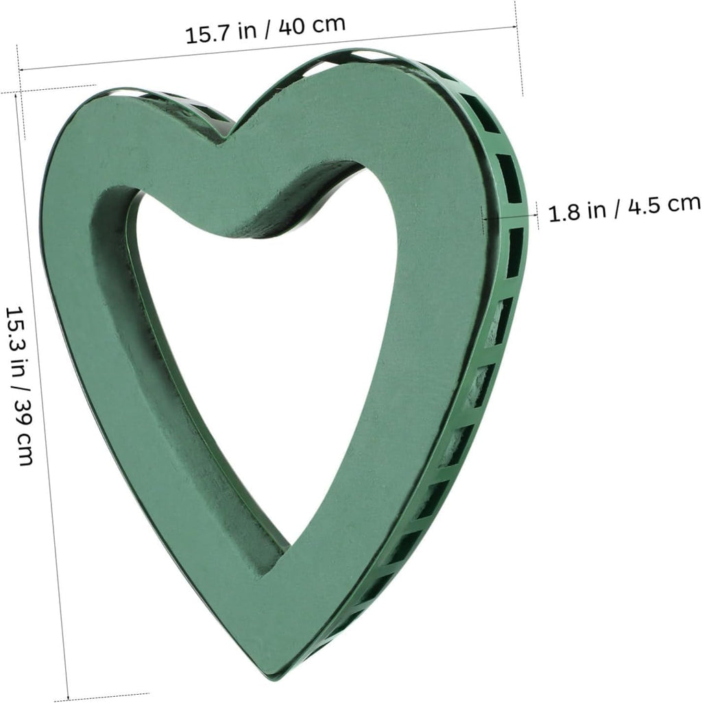 Skiennix Heart Floral Foam Cage - Ideal for Fresh Flowers | Includes Wet Foam Blocks & Suction Cup