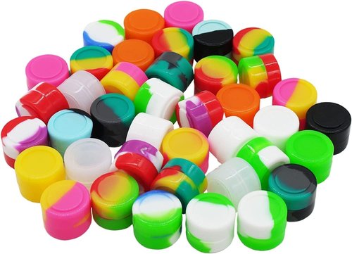 KUVIS 2ml Silicone Wax Containers Concentrate Non-stick Jars Multi-use (500)