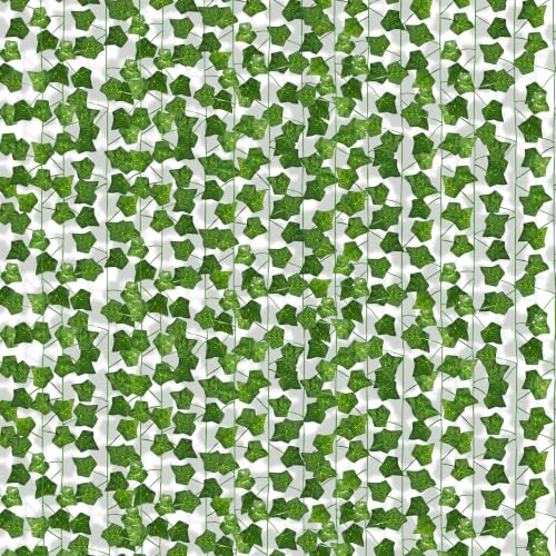 CAPBUDING 93.6ft Artificial Ivy Garland 12 Pack Faux Vines for Wall & Room Decor