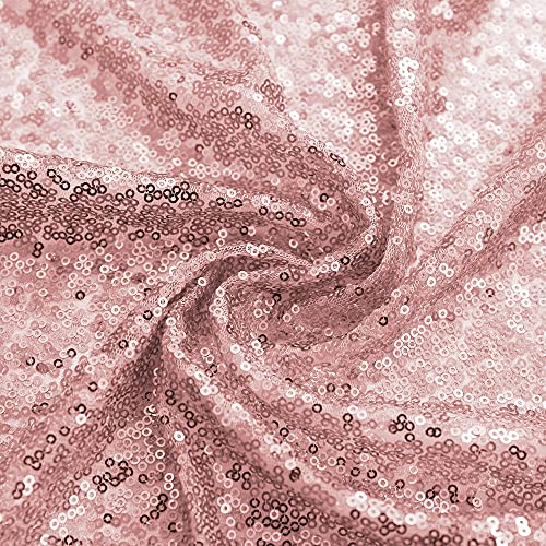Nanbowang Pink Sequin Tablecloth - 15 x 8 Inches Rectangular Party Cover