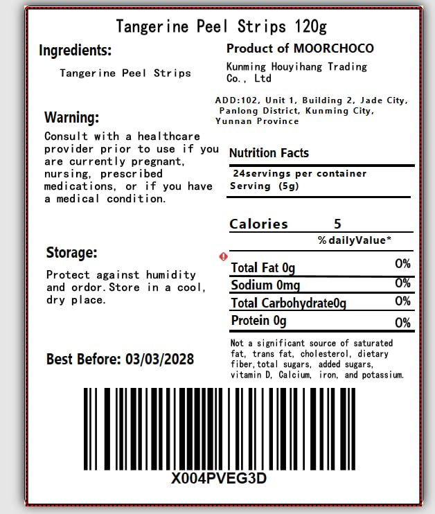 Dried Tangerine Peel Strips - Natural Herbal Tea Ingredient 4.23oz