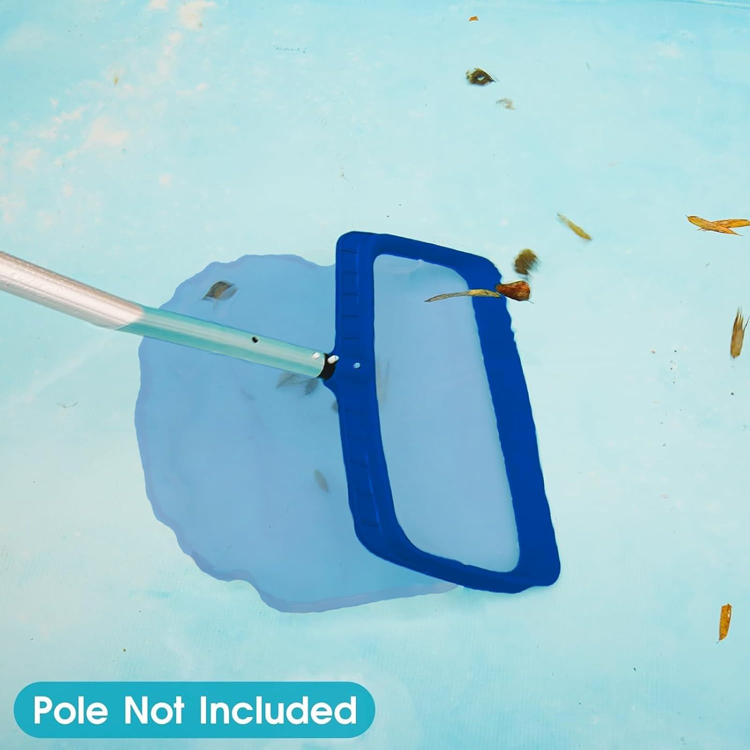 Poolvio Professional Pool Skimmer Net - Heavy Duty Nylon Mesh with Extra Wide Scoop Edge for Efficient Cleaning