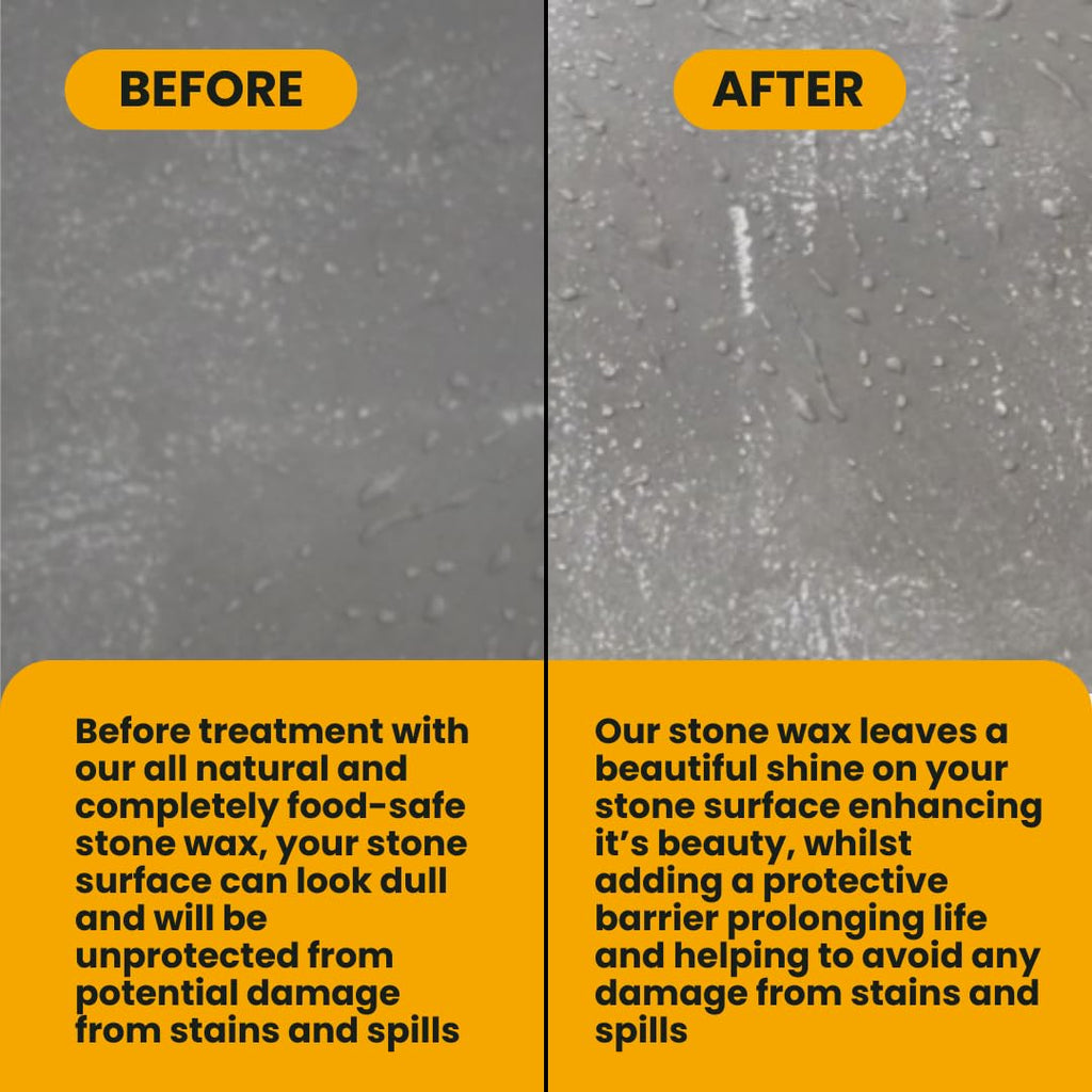 Rhoose Point Remedies Beeswax Polish for Stone & Concrete 3.5 Fl Oz – Cleans, Seals & Protects Natural & Man-Made Surfaces inc. Marble, Quartz, Granite, Slate, Ceramic