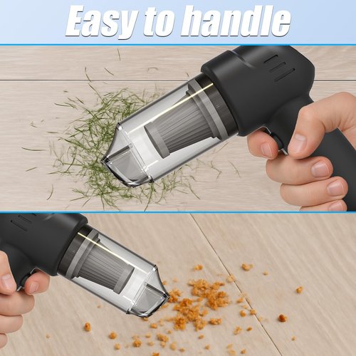 Hicoolmam Guinea Pig Handheld Vacuum Cleaner Cage, Guinea Pig cage Cleaner, Rabbit Poop Vacuum, for Lightweight Cleanup of Guinea Pig, Rabbit, Hamster, Chinchilla, Reptile, Bird（Black）