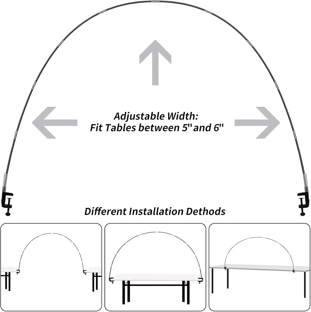 RUBFAC Balloon Arch Kit - Adjustable Black Stand for Table Decorations | Perfect for Parties & Events