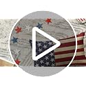 Patriotic 4th of July Throw Pillow Cover - 12x20 Inch Red & Blue