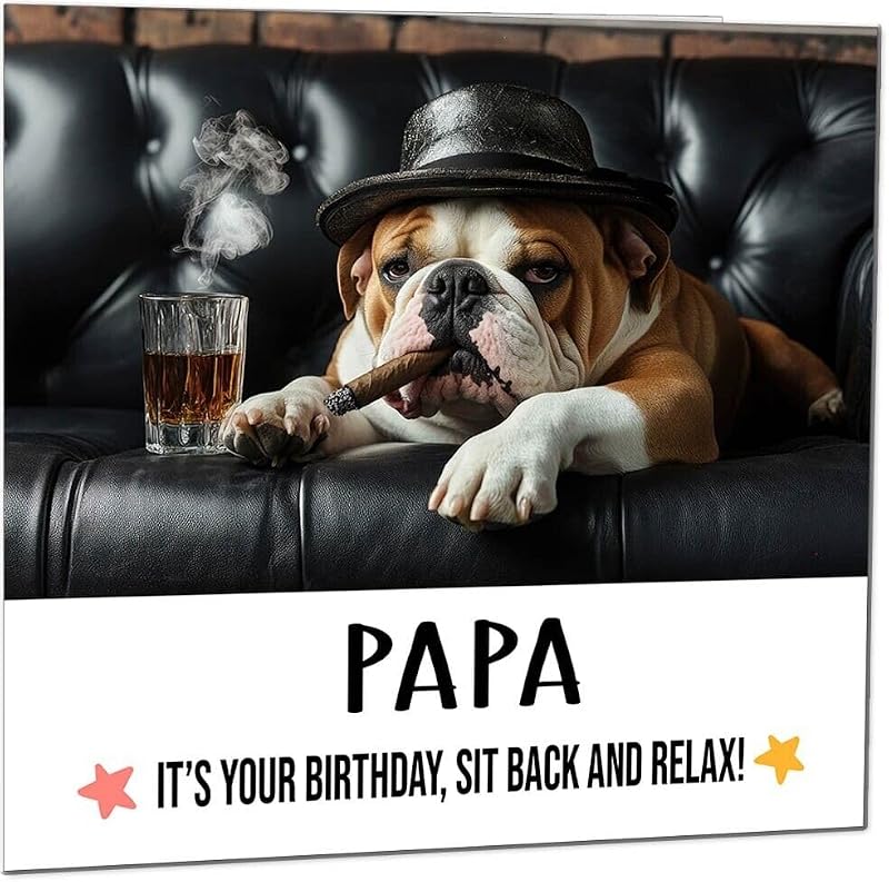Funny Eco-Friendly Birthday Card for Papa | 350gsm Quality