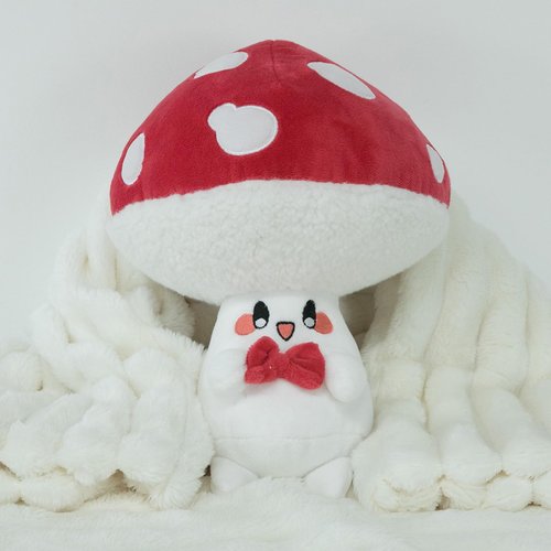 Yulefly 10-Inch Mushroom Pillow - Cute Mushroom Stuffed Plush Decor Unique Throw Pillows, Decorative Plant Pillow for Home Car Gift for Kids Girls Boys