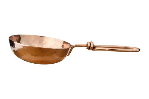 Creative Co-Op Hammered Stainless Steel Leather Tie (Set of 4 Sizes) Scoops, Copper