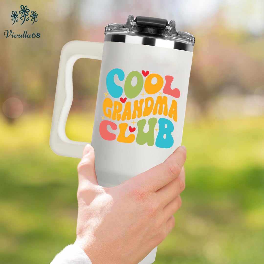 Mothers Day Gifts for Grandma, Cool Grandma Club Tumbler 40Oz - Grandmother Coffee Mugs, Gifts Ideas for Grandmas, Grammy, Granny, Nana, Gigi, Mimi, Mamaw, Grandmy Gift from Granddaughter, Grandson