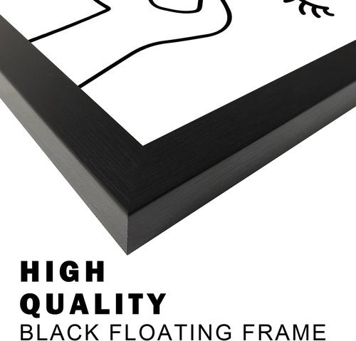 AIANHUA Bathroom Wall Art - Humorous Black and White Canvas Print | Modern Minimalistic Decor