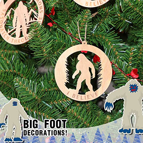 Yungyan 8 Pcs Bigfoot Christmas Ornaments - Funny Sasquatch Tree Decor