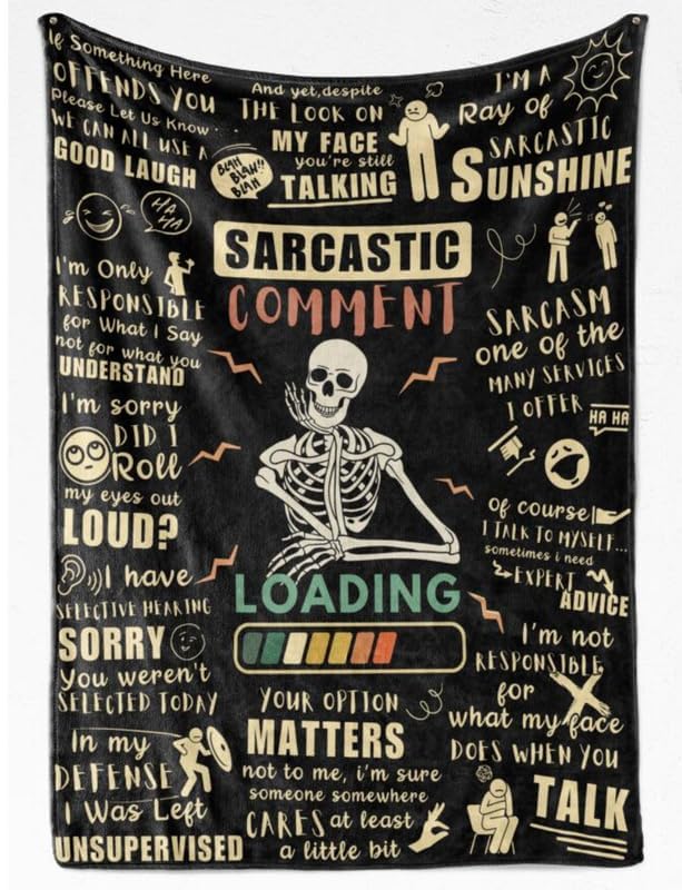 Sarcastic Gift Blanket for Women Men - Flannel Plush Throw 50x65 Loading