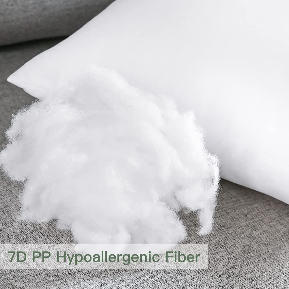 OTOSTAR Throw Pillow Inserts - Pack of 4 Soft & Fluffy 18 x 18 Square Cushion Pads in White
