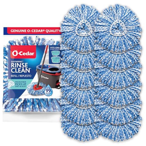 O-Cedar RinseClean Spin Mop Microfiber Refill 12-Pack
