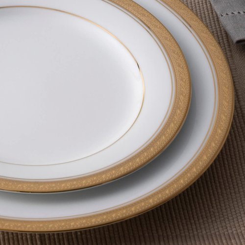 Noritake Crestwood Gold Set of 4 Dinner Plates, 10-1/2"