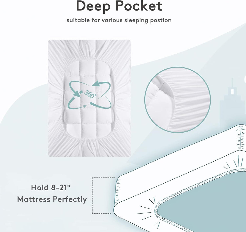 SameBed Mattress Topper - Extra Thick Cooling Mattress Pad for Back Pain | Fits 8-21 Inch Deep Pocket