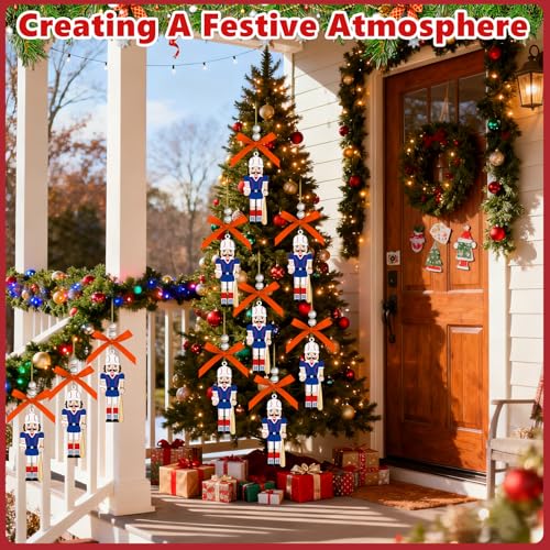 4-Inch Baseball Nutcracker Ornament - Wooden Christmas Decor