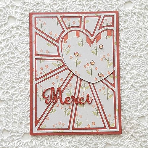 Heart Line Background Metal Cutting Dies for Card Making Scrapbooking