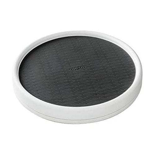 Copco Pro Non-Skid Pantry Cabinet Lazy Susan Turntable, 12-Inch, Charcoal