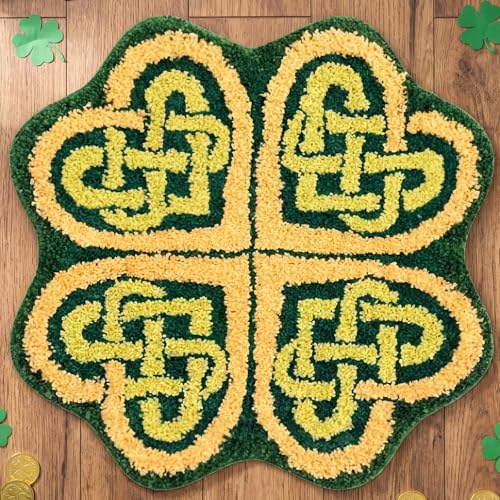 St. Patrick's Day Shamrock Bathroom Rug - Non-Slip Plush Mat 20x24