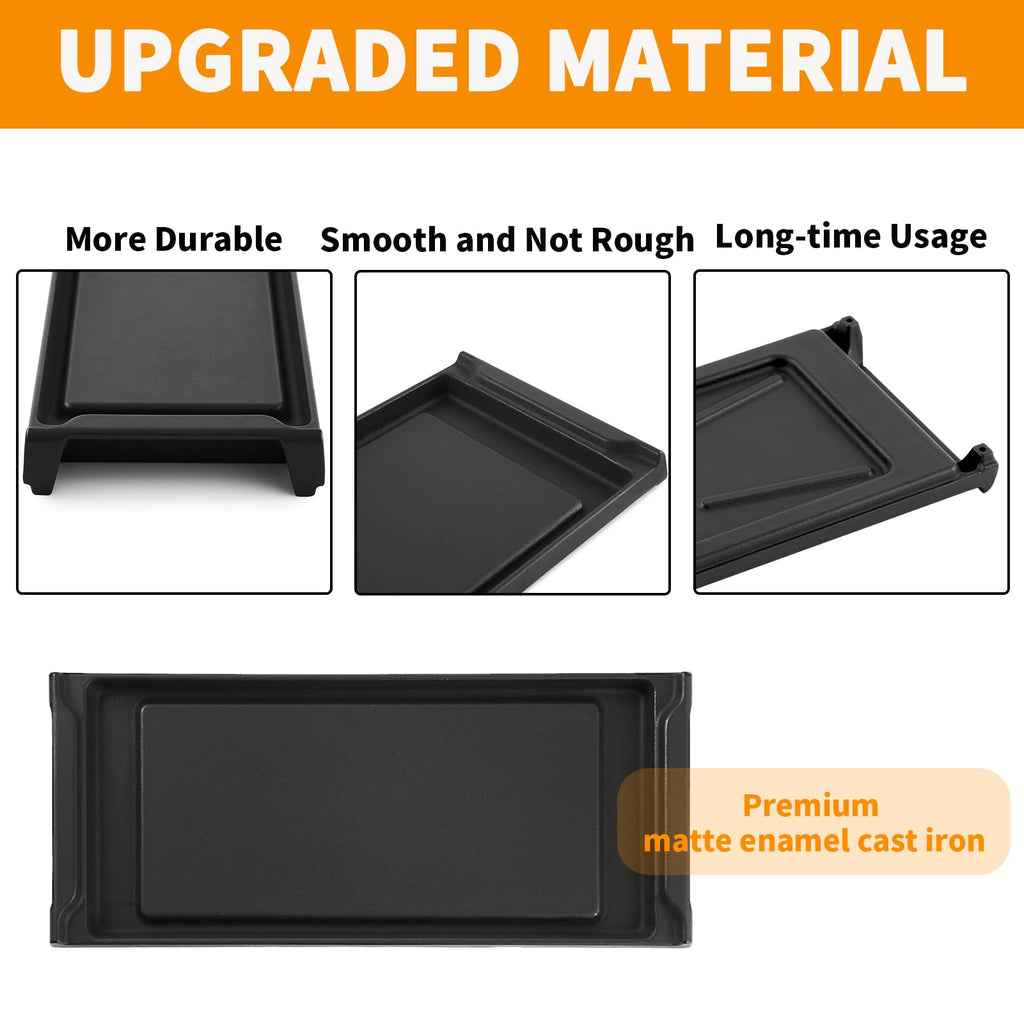 Upgraded WB31K10220 Griddle Replacement for GE Stove Parts 20" X 8.5" Cast Iron Center Griddle Plate C2S985SET9SS GE General Appliances Gas Range Parts Cafe Stove Top Cooktop Burner Flat Top Pan