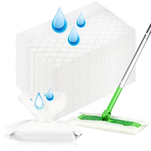 24 Count Unscented Upgraded Wet Mop Refills for Swiffer® Sweeper Wet Pads, One Piece Cleans One Room, Wet Mopping Cloths for Swiffer® Wet Pads Refill, Mop is Not Include