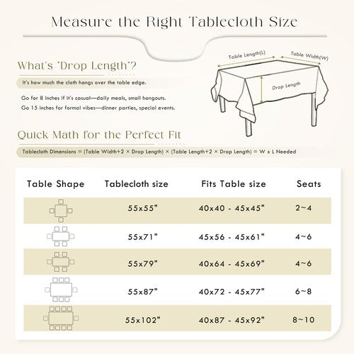 Livebee Floral Striped Block Print Tablecloth Rectangular, Farmhouse Linen Olive Green Table Cloth Heavy Weight Washable Table Cover for Spring Dining Party, 63x106''