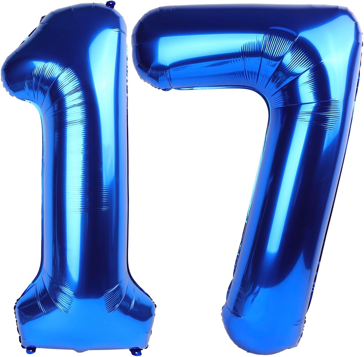 Number 17 Balloon by [Brand Name] - 40-Inch Navy Blue Birthday Decoration for 17th Party