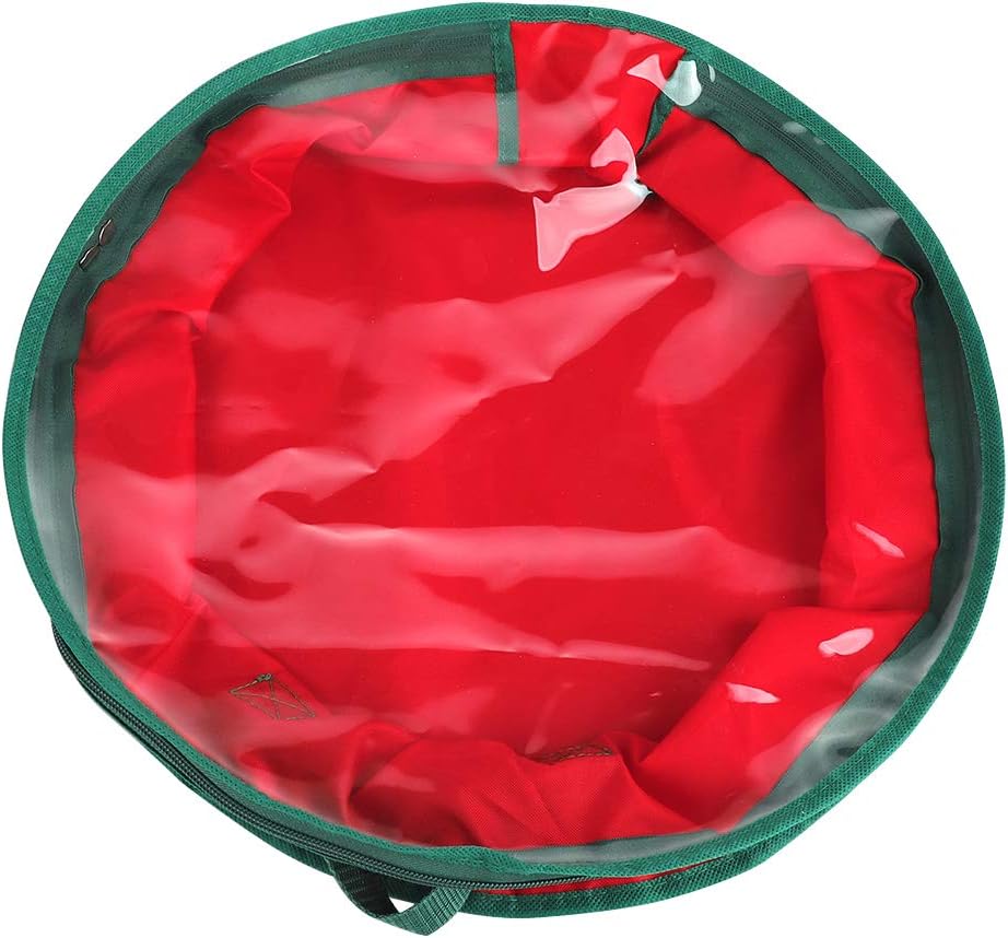 TITA-DONG Wreath Storage Bag - Heavy Duty Waterproof Design with Double Zipper & Handle | 20x20x6 Inch