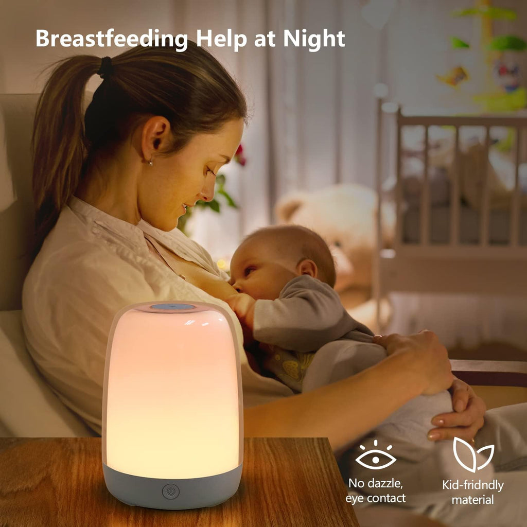 Skiennix Nursery Light - Dimmable Baby Night Light with 5 Color Options | USB Rechargeable Lamp for Toddlers