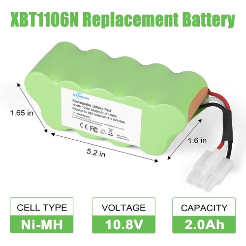 KUNLUN 10.8V XBT1106N Battery Replacement for Shark SV1110 SV1106N SV1110N SV11O6N SV116N Freestyle Navigator Cordless Stick Vacuum Cleaners