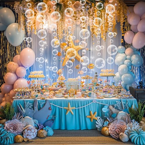 Under The Sea White Bubble Garlands - 6 Strings for Mermaid Parties