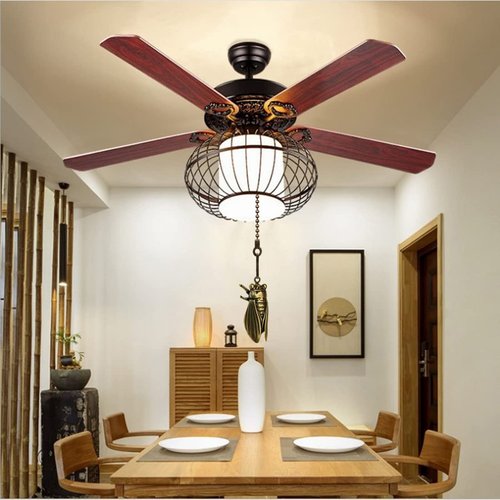 GDQLCNXB Ceiling Fan Pull Chain Set, 12 Inches Vintage Solid Cicadas Charm Pendant Pull Chain Extender with Connector, 4Pcs
