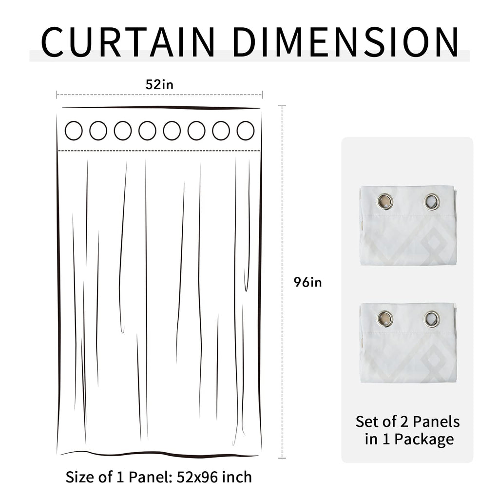 Easy-Going Printed Blackout Curtains for Bedroom, Gradient Line Color Noise Reduction Curtain Drapes, Light Blocking Thermal Insulated Grommet Curtain, 2 Panels, 52 x 96 in, Gray