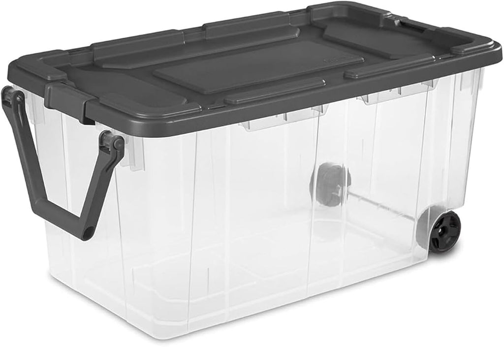 Sterilite 6-Pack Modular Stacker Box | Durable Clear Plastic Storage Bins - 160 Quart Organizing Solution for Home & Office