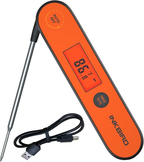 Inkbird Instant Read Meat Thermometer - Waterproof Digital Food Thermometer with Calibration & Backlight | Ideal for Cooking, Grilling, and Smoking