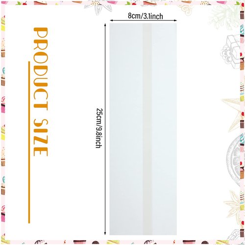 Zhehao 3000 Pcs Silverware Churro Bags White Kraft Sleeves Paper Cookie Bags Silverware Paper Utensil Sleeves for Bakery Treats Pretzel Rods Candy Cookies Kitchen, 3.1 x 9.8 Inch