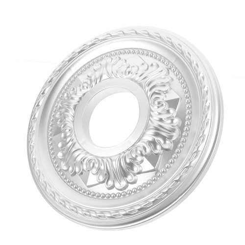 HOLIDYOYO 12.36 Inch Round Pu Ceiling Medallion Decorative Ceiling Light Cover Embossed Fan Medallion for Indoor Home Office Living Room