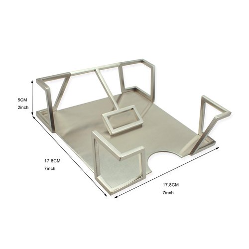 ArtsOnDesk Modern Art Dinner Napkin Holder - st216 Stainless Steel Satin Finish Patent Applying for- Dinner Luncheon Lunch Paper Napkin Holder Dispenser Organizer Christmas Thanksgiving Gift.
