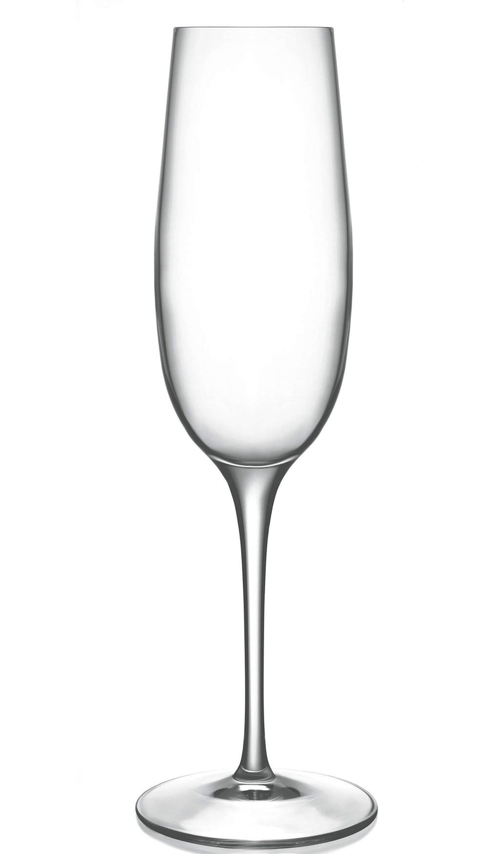 Luigi Bormioli Palace 8 oz Flute for Sparkling Wine/Champagne/Prosecco/Cava/Lambrusco Glasses (Set Of 6) : Ultra Clear Glass, Laser Cut Rim, Lead-Free, Elegant Drinking Glassware