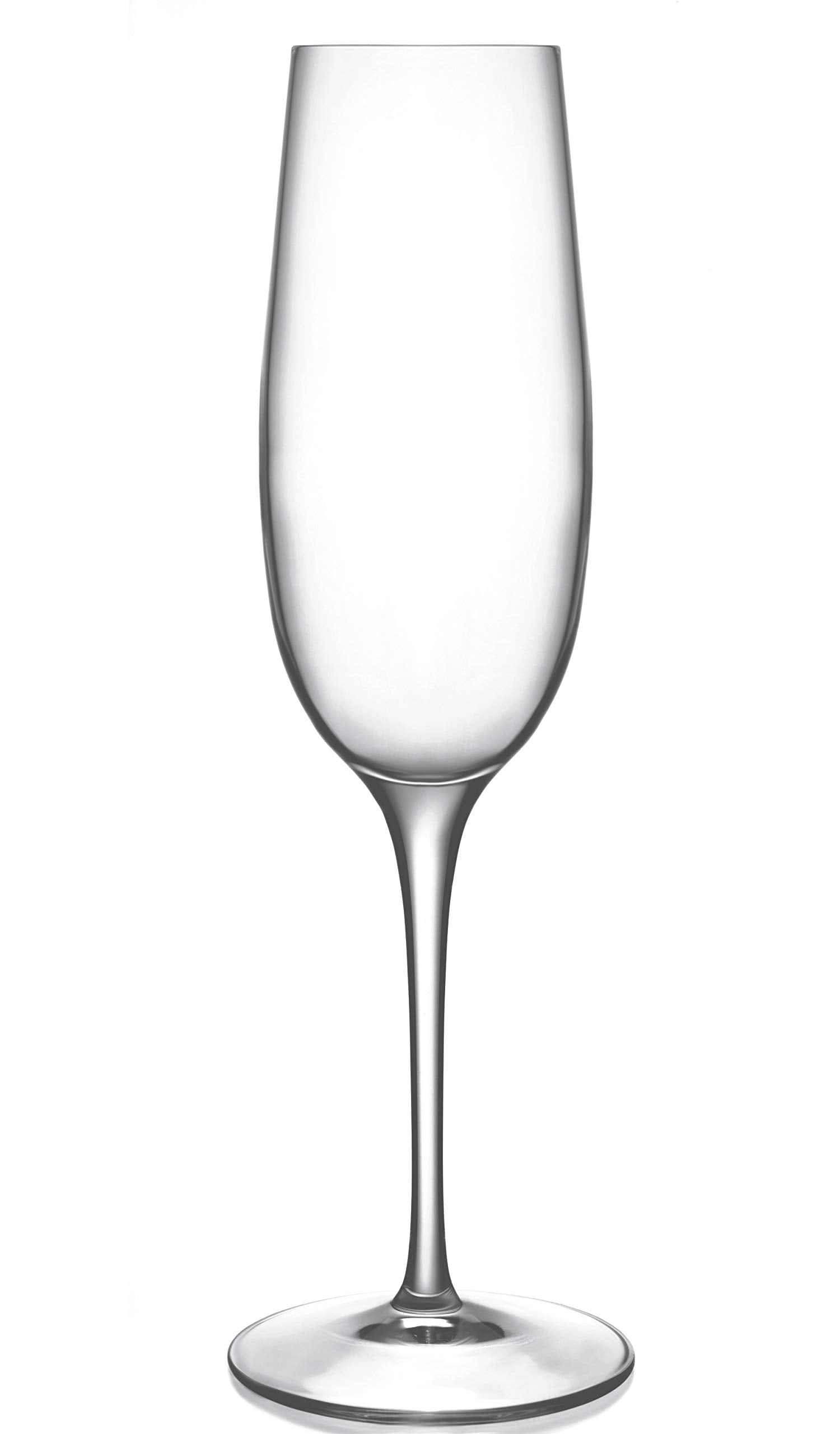 Luigi Bormioli Palace 8 oz Flute for Sparkling Wine/Champagne/Prosecco/Cava/Lambrusco Glasses (Set Of 6) : Ultra Clear Glass, Laser Cut Rim, Lead-Free, Elegant Drinking Glassware