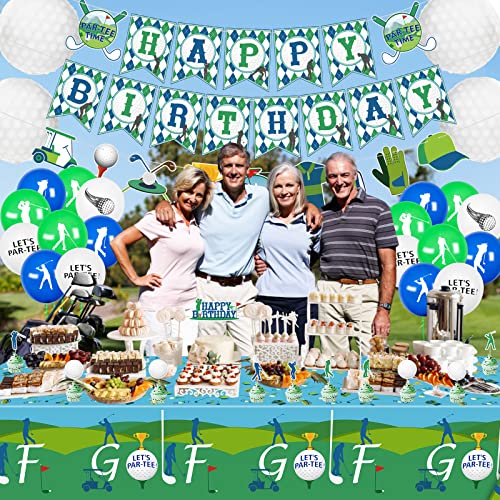 Golf Party Tablecloths - 2 Pack Disposable Rectangular Covers