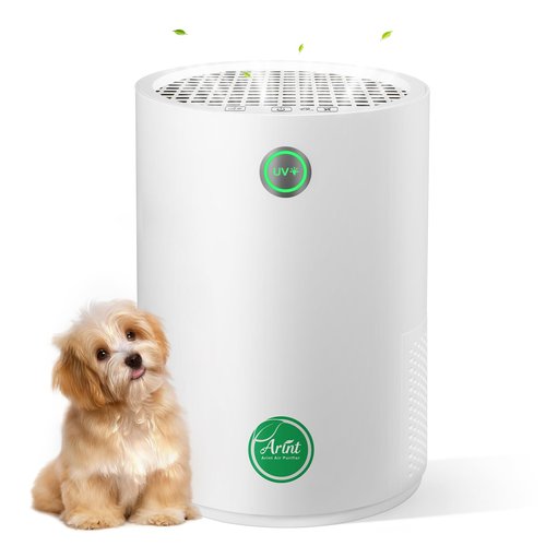 Arint Air Purifiers for Bedroom,H13 True HEPA Air Purifier with 5-Layer Filtration for Pollen/Smoke/Dust/Pet Dander/Odor/Hair,Portable Small Air Purifiers for Home/Office/Living Room(KJ80A White)