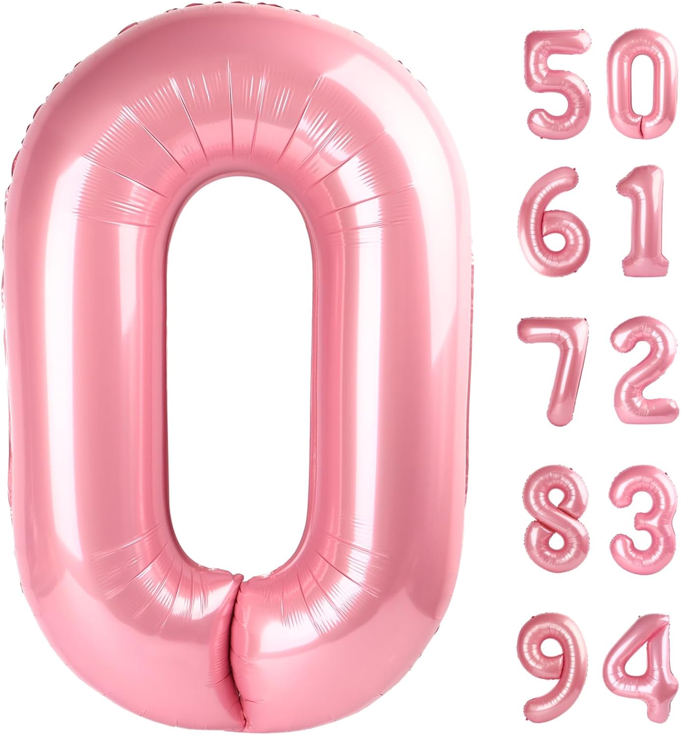 Pearlescent Pink Number Balloon - 40 Inch 0 Balloon for Birthday Decorations | Perfect Party Supplies
