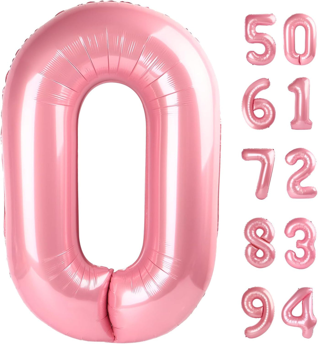 Pearlescent Pink Number Balloon - 40 Inch 0 Balloon for Birthday Decorations | Party Supplies for Women