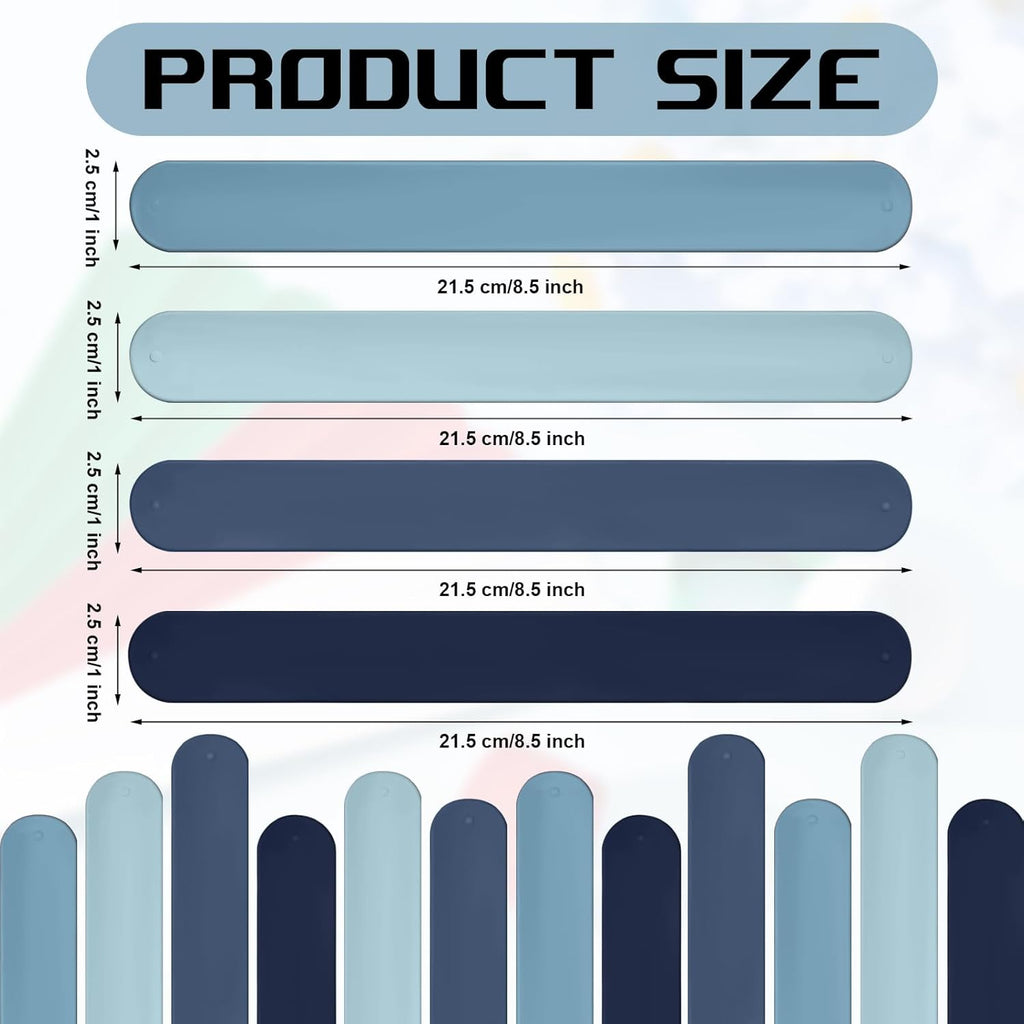 Charniol Wrapping Paper Roll Holder - 12-Piece Silicone Covered Metal Strips | 1 x 9 Inch Stabilizer in Blue